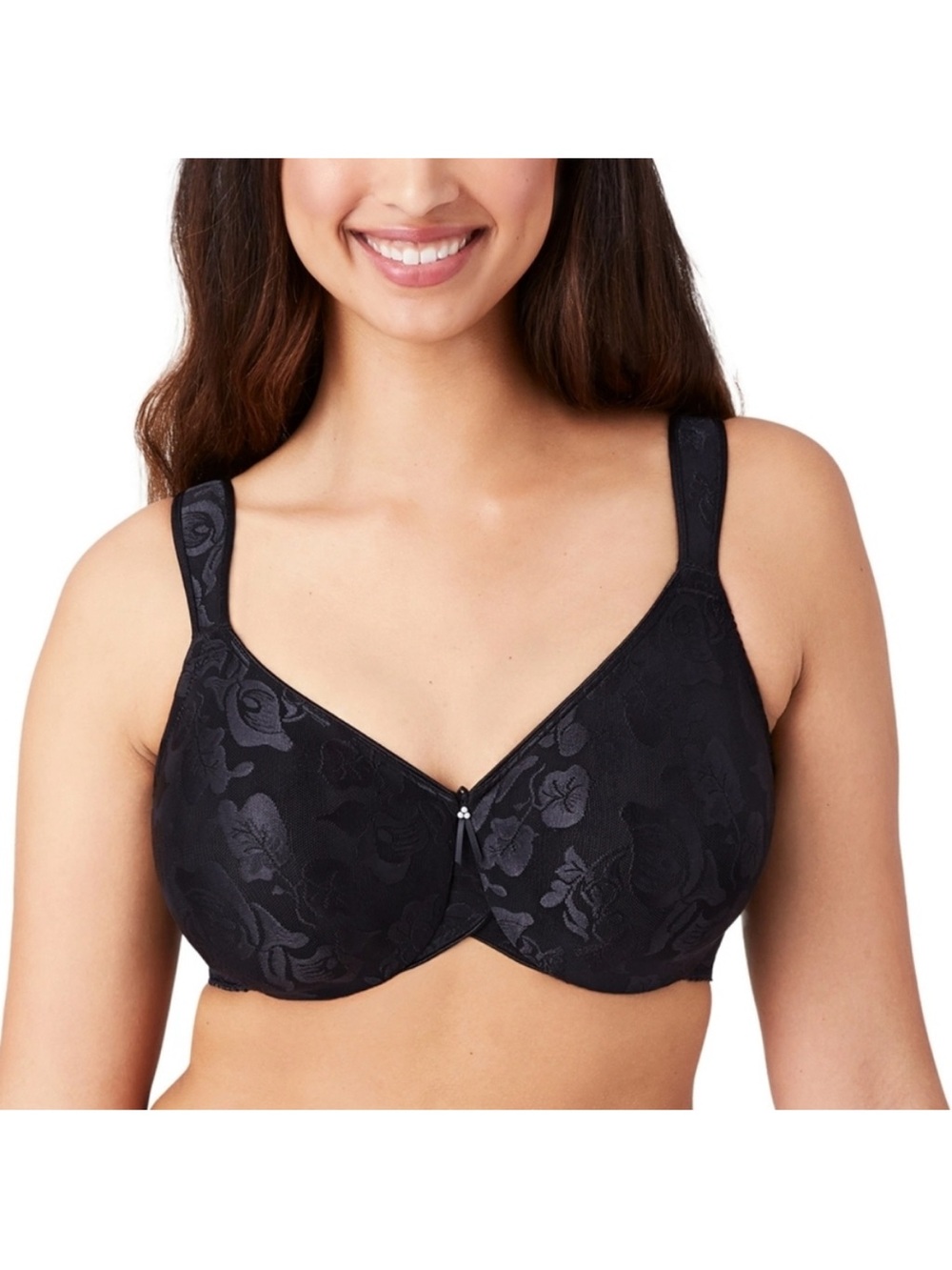 Wacoal Black Awareness Bra Unpadded Unlined Underwire 42DD Lingerie Comfort